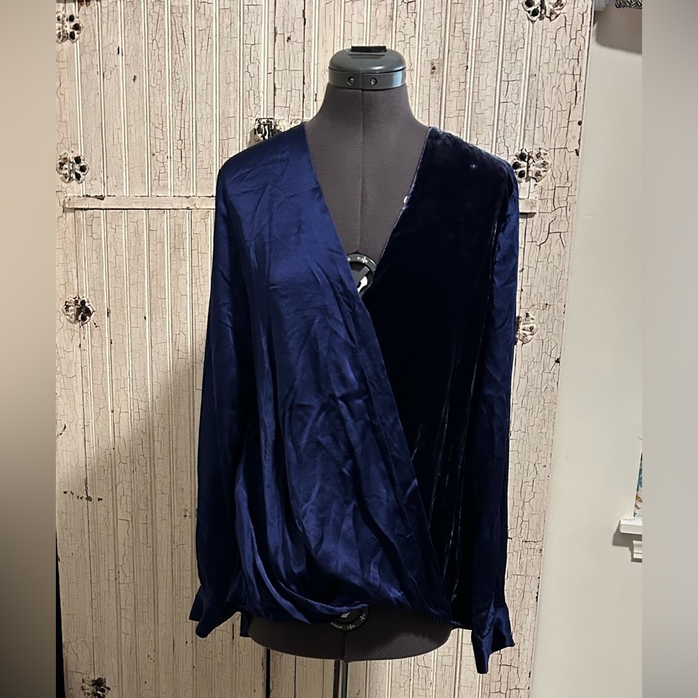 Sundance Deep Blue Velvet Blouse